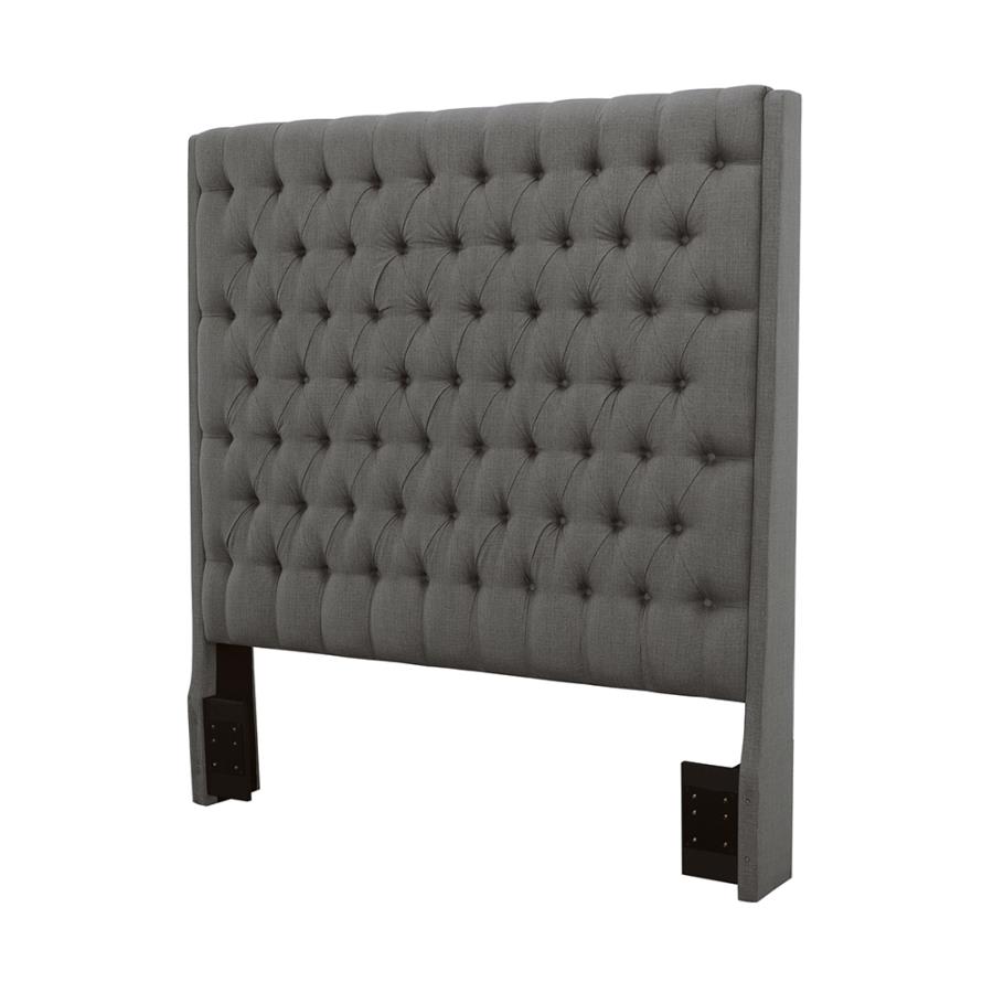 (image for) Camille Upholstered Queen Panel Headboard Grey