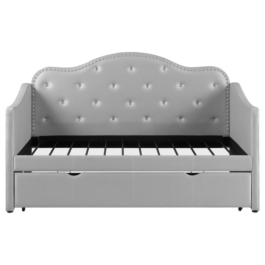 (image for) Elmore Upholstered Twin Daybed with Trundle Light Grey