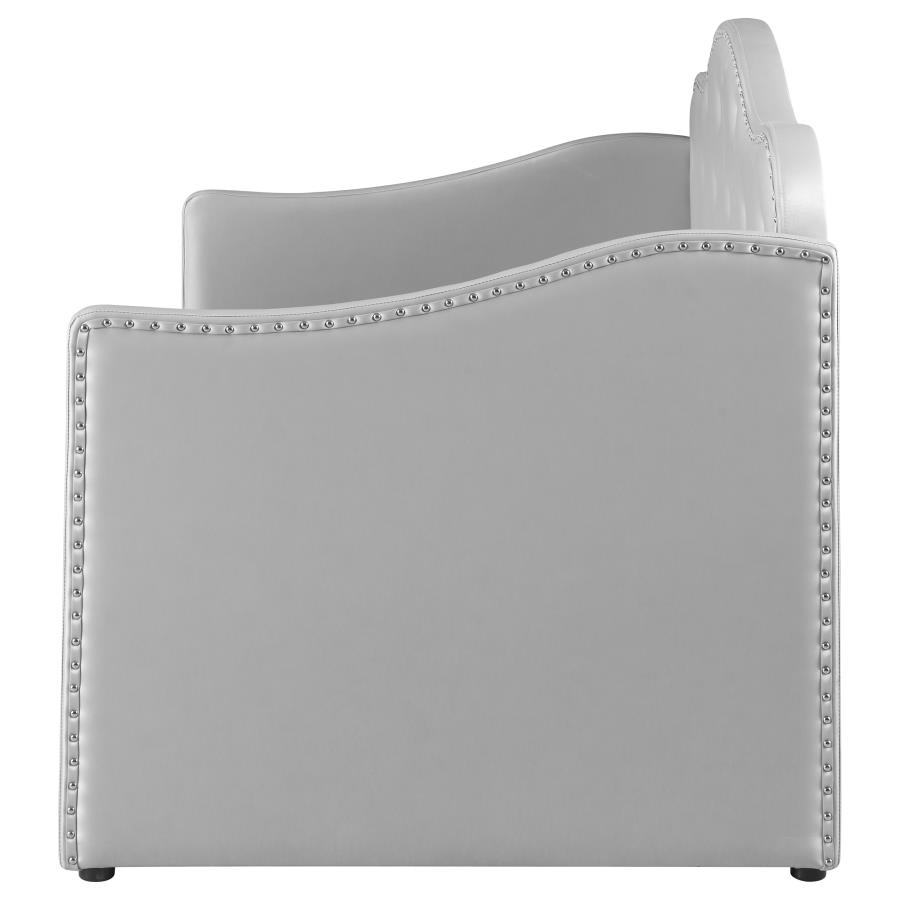 (image for) Elmore Upholstered Twin Daybed with Trundle Light Grey