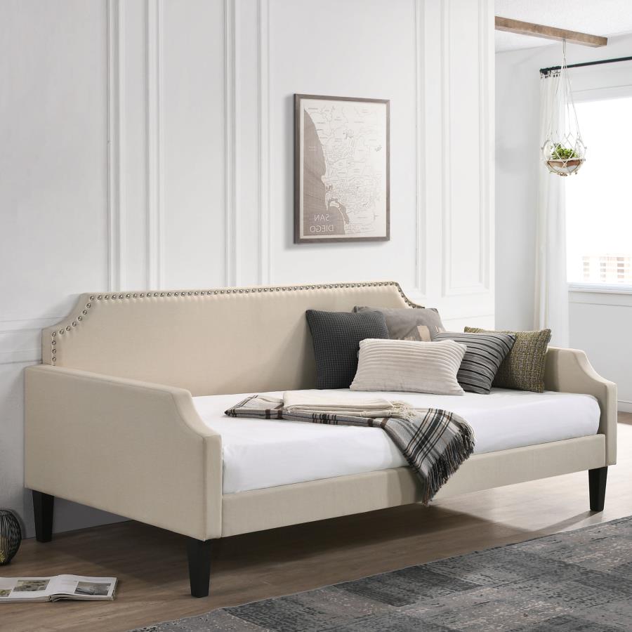 (image for) Olivia Upholstered Twin Daybed Taupe