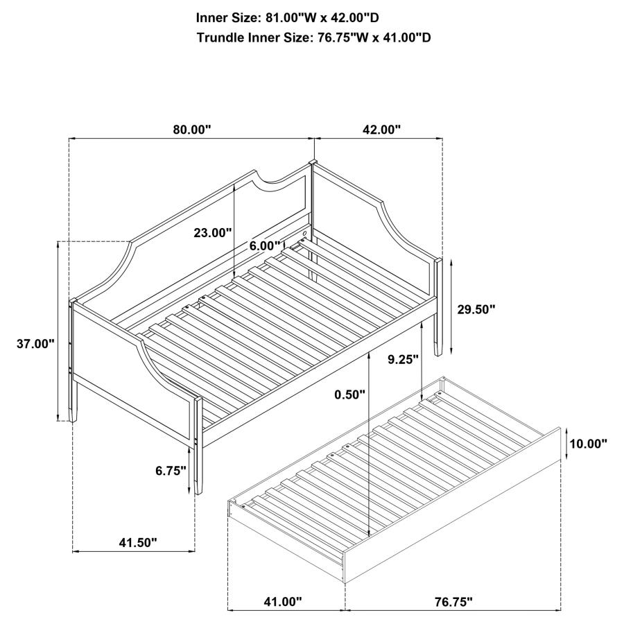 Modal Additional Images for Redding Wood Twin Daybed With Trundle Cherry