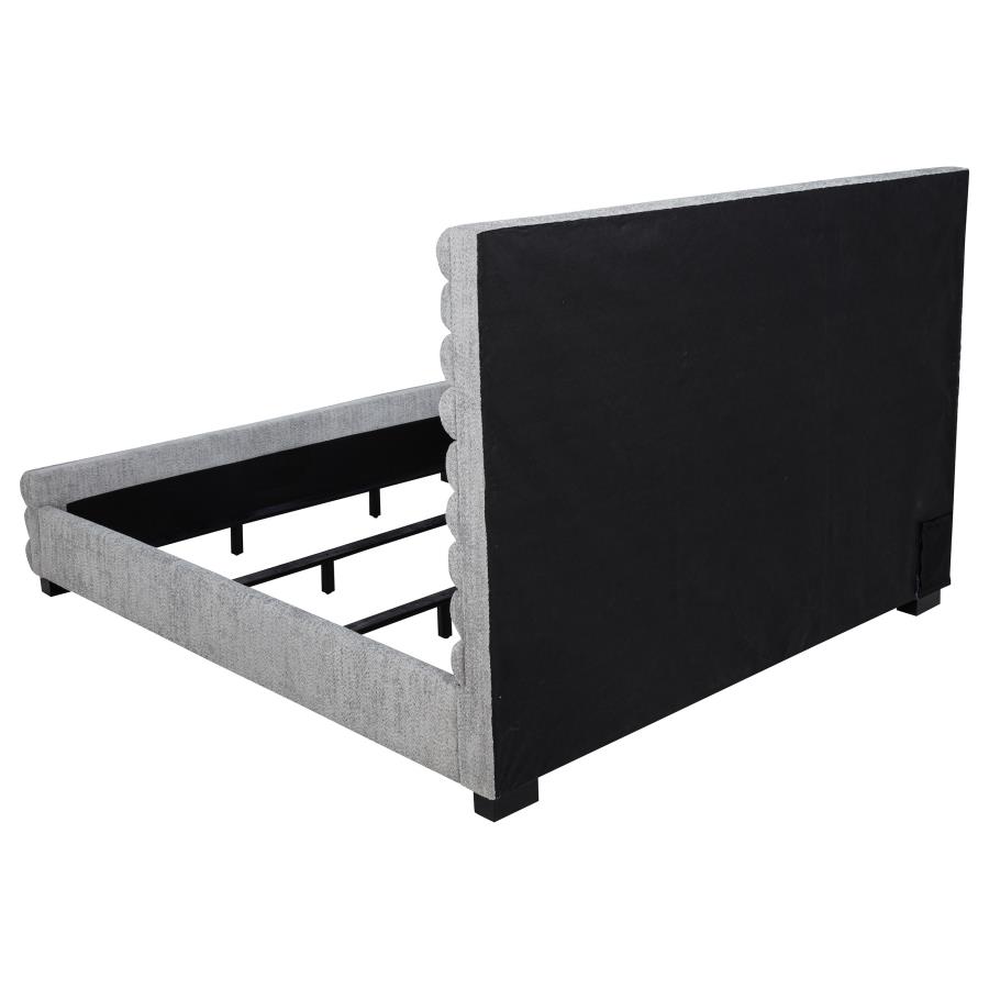 Patricia 58-inch Boucle Upholstered California King Bed Grey