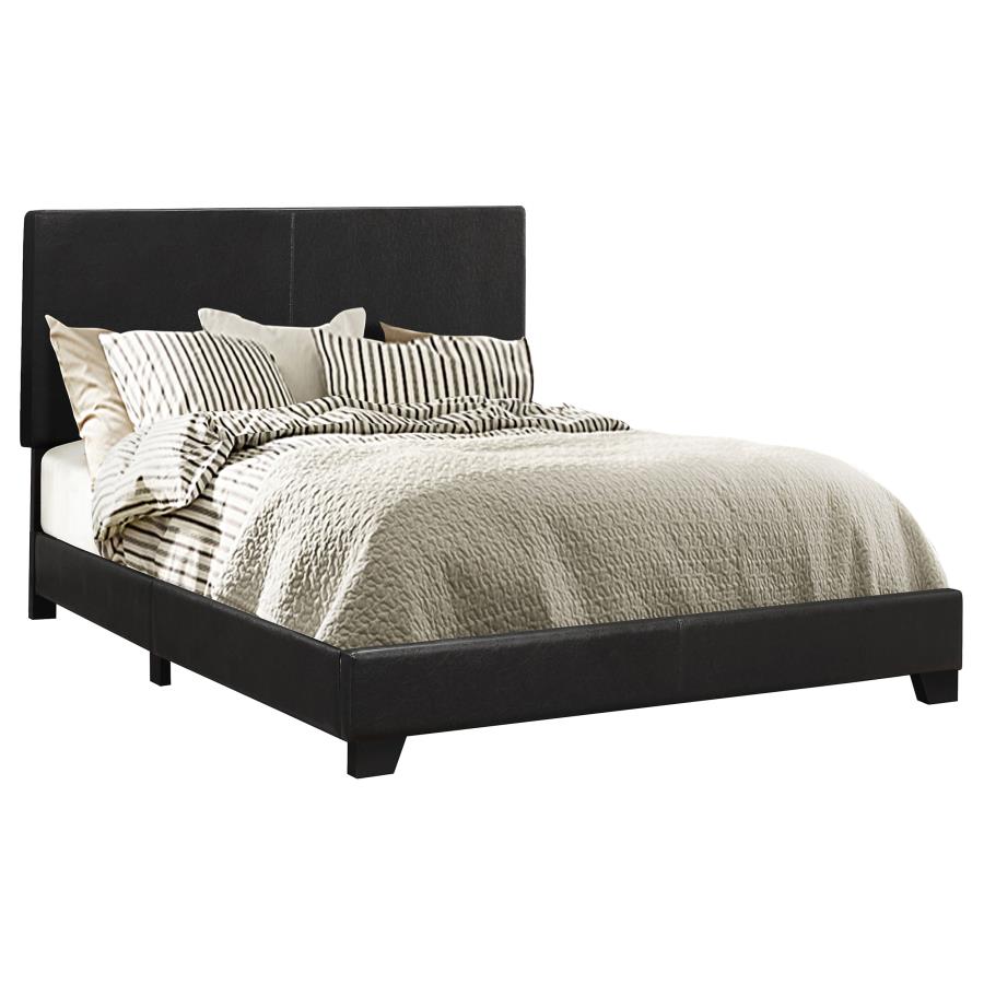 (image for) Dorian Upholstered California King Panel Bed Black