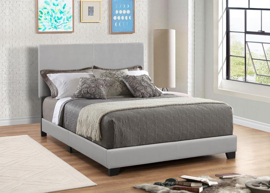 (image for) Dorian Upholstered California King Panel Bed Grey