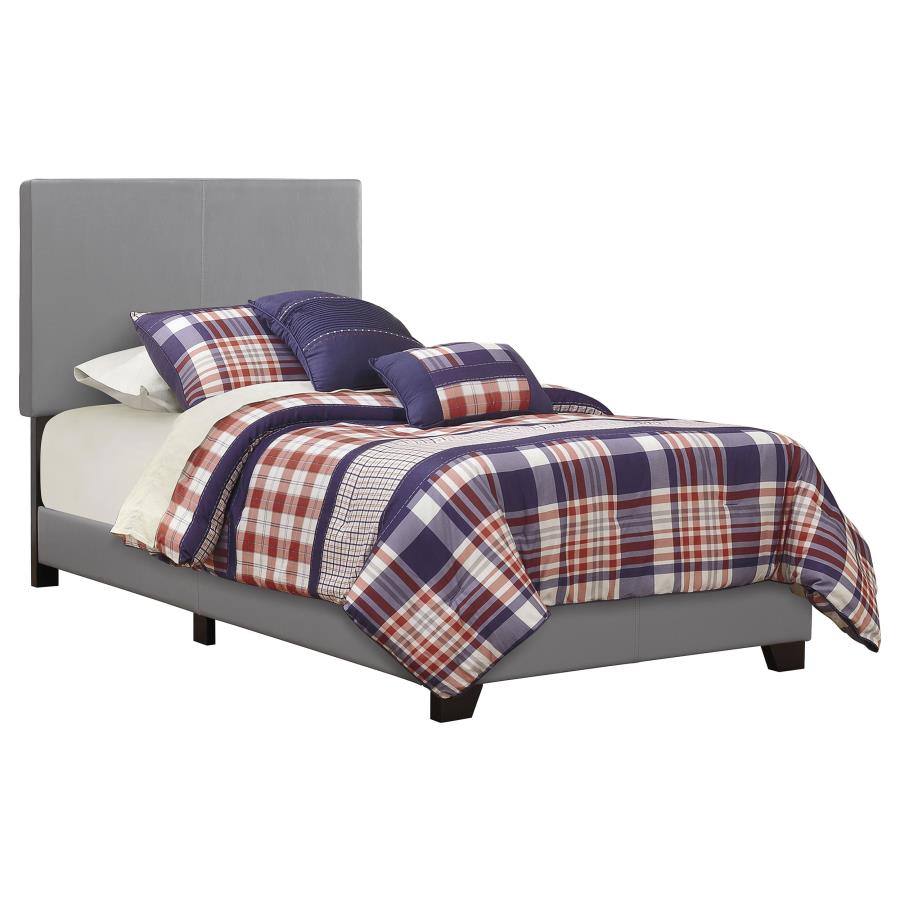 (image for) Dorian Upholstered Twin Panel Bed Grey - Click Image to Close