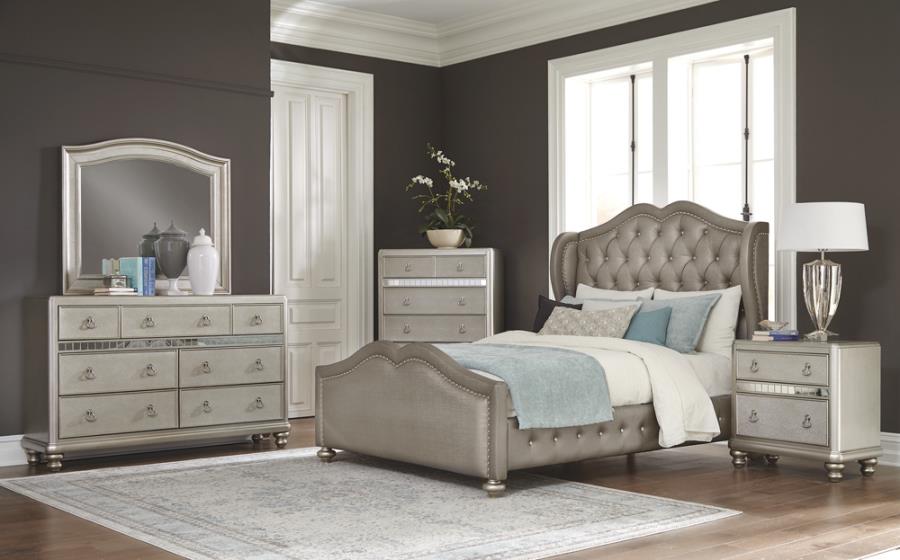 (image for) Belmont Tufted Upholstered Full Bed Metallic