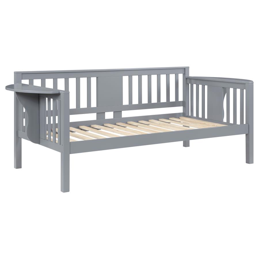 (image for) Bethany Wood Twin Daybed with Drop-down Tables Grey