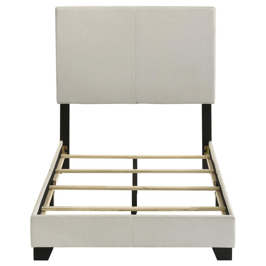 Dorian Fabric Upholstered Twin Panel Bed Cream