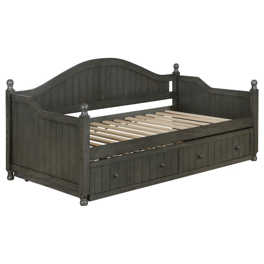 (image for) Julie Ann Wood Twin Daybed with Trundle Warm Grey - Click Image to Close