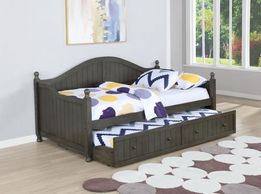 (image for) Julie Ann Wood Twin Daybed with Trundle Warm Grey