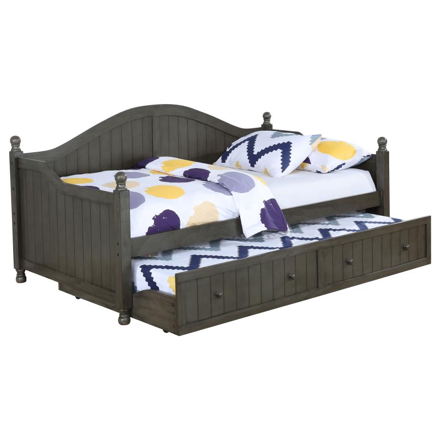 (image for) Julie Ann Wood Twin Daybed with Trundle Warm Grey