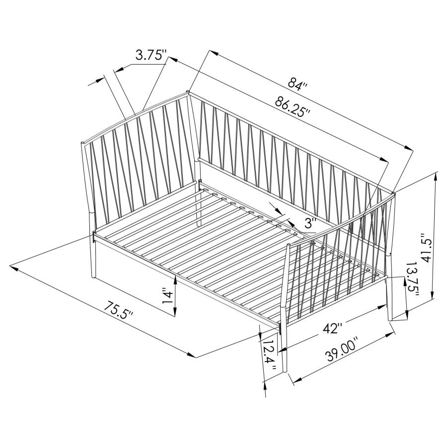 Modal Additional Images for Richland Metal Twin Daybed Bed Frame Matte Black