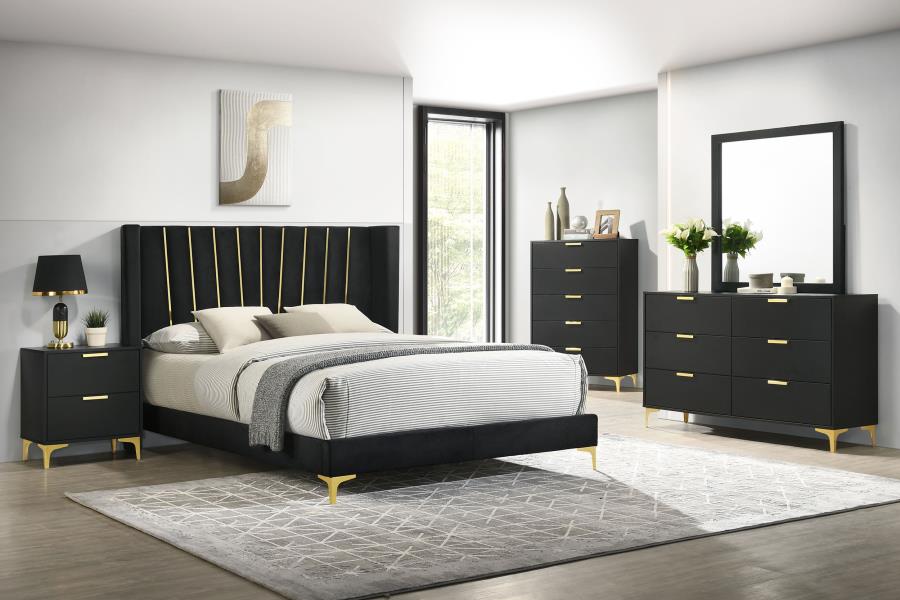 (image for) Kendall 5-piece Eastern King Bedroom Set Black - Click Image to Close