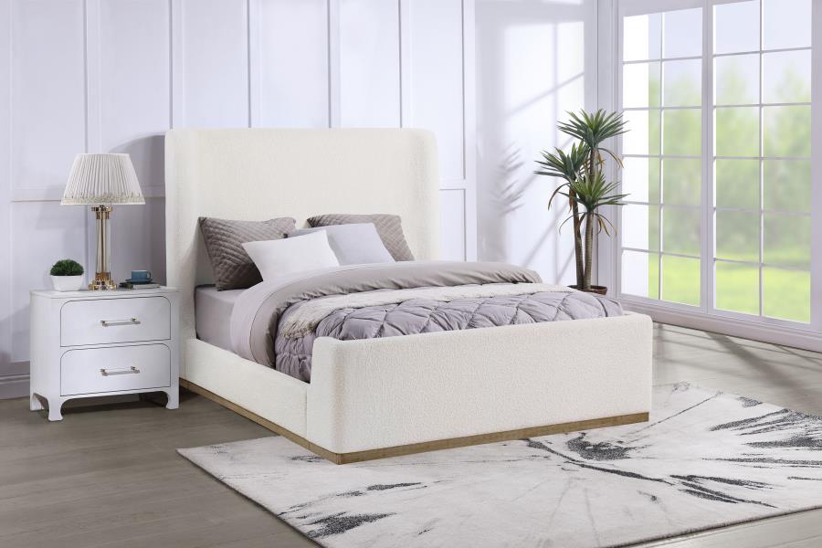 (image for) Nala Upholstered Eastern King Sleigh Bed Cream