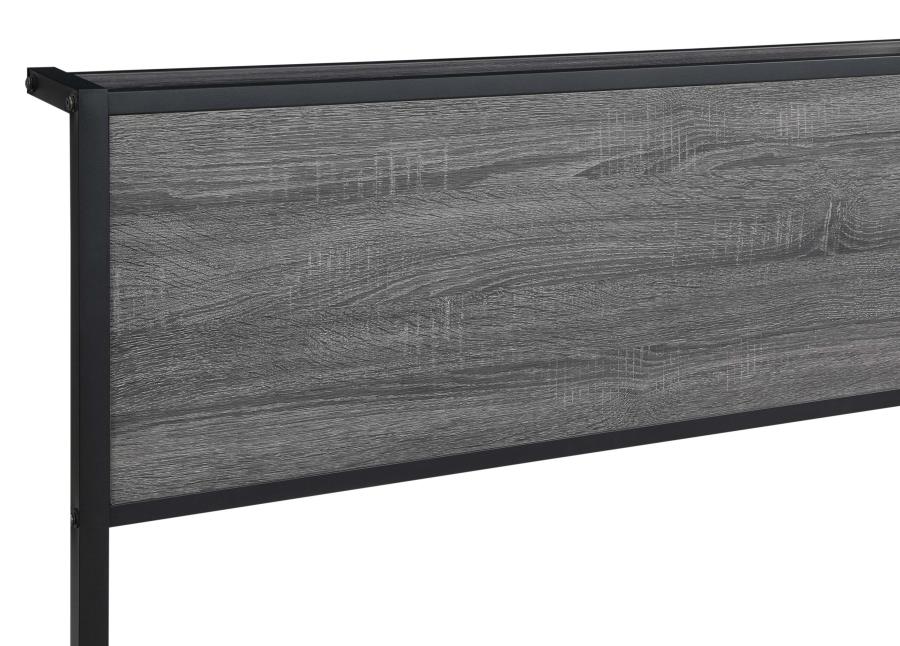 (image for) Ricky Metal Queen Panel Bed Grey