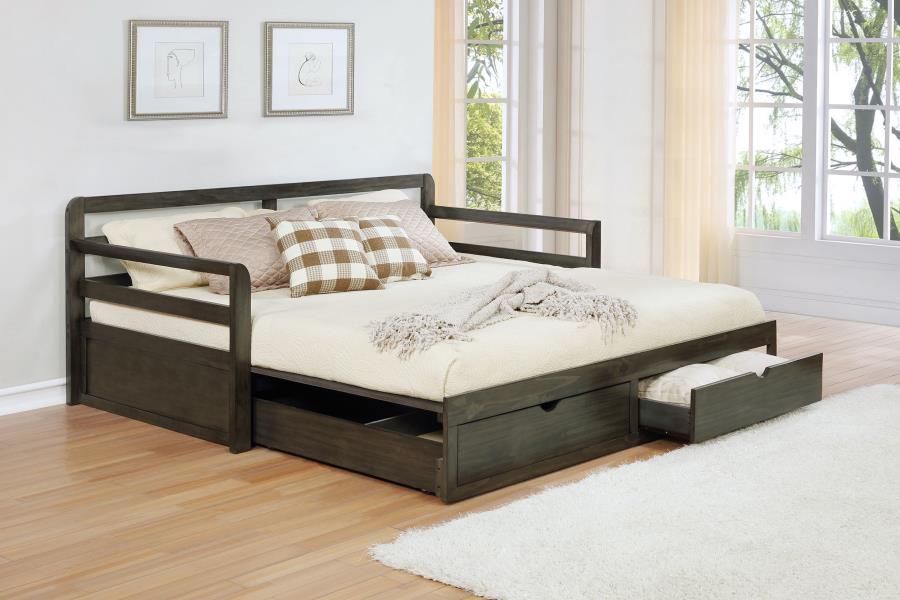 (image for) Sorrento 2-drawer Twin XL Daybed with Extension Trundle Grey