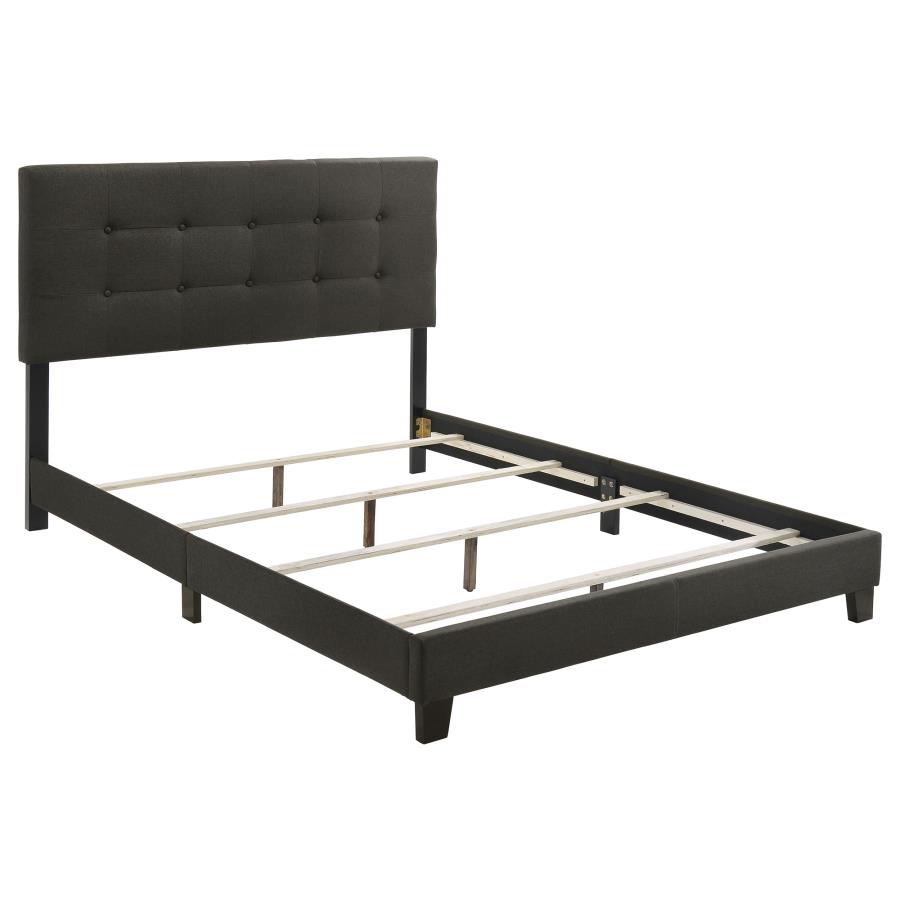 (image for) Mapes Upholstered Queen Panel Bed Charcoal - Click Image to Close