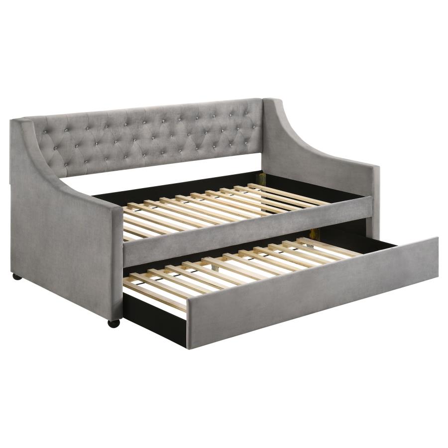 (image for) Chatsboro Upholstered Twin Daybed with Trundle Grey - Click Image to Close