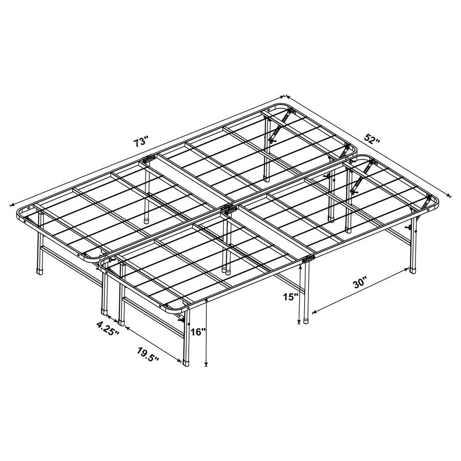 (image for) Mabel Metal Full Mattress Support Platform Bed Black