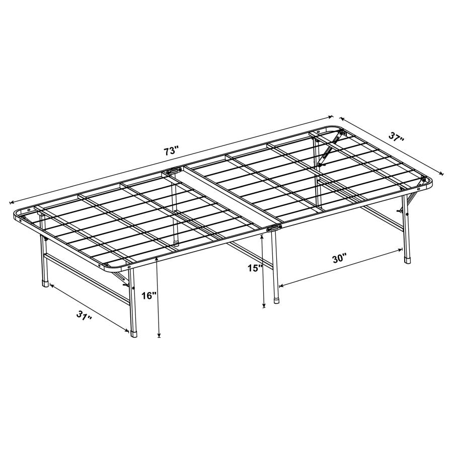 (image for) Mabel Metal Twin Mattress Support Platform Bed Black