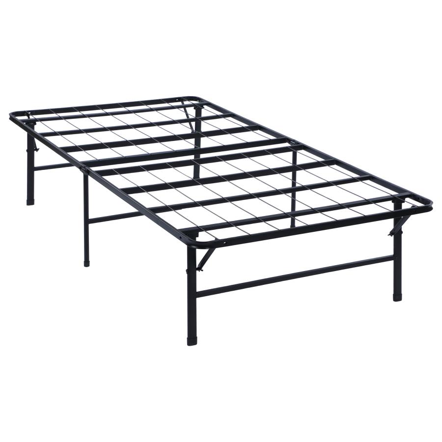 (image for) Mabel Metal Twin Extra Long Support Platform Bed Black - Click Image to Close