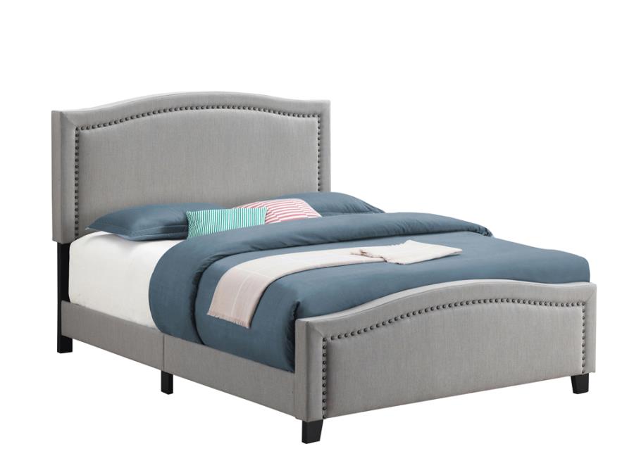 (image for) Hamden Upholstered Queen Panel Bed Mineral - Click Image to Close