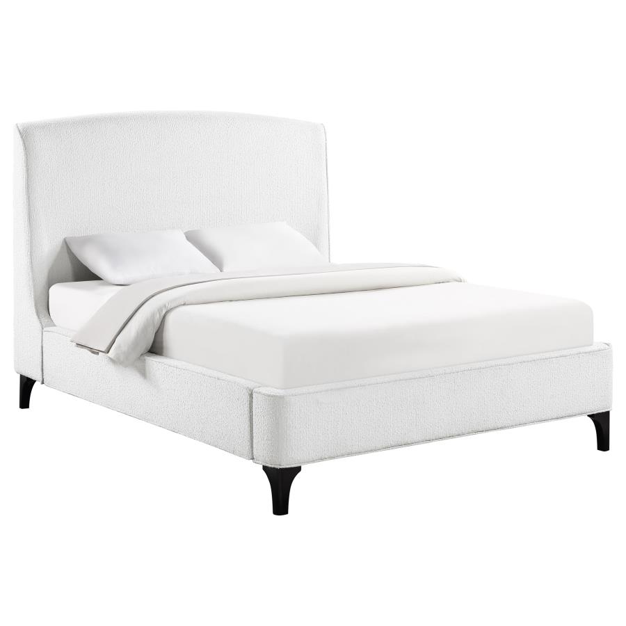 (image for) Mosby Upholstered Eastern King Wingback Bed Snow