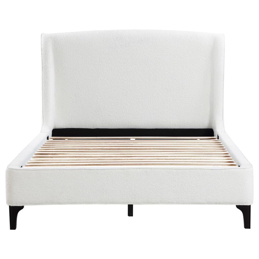 (image for) Mosby Upholstered Queen Wingback Bed Snow