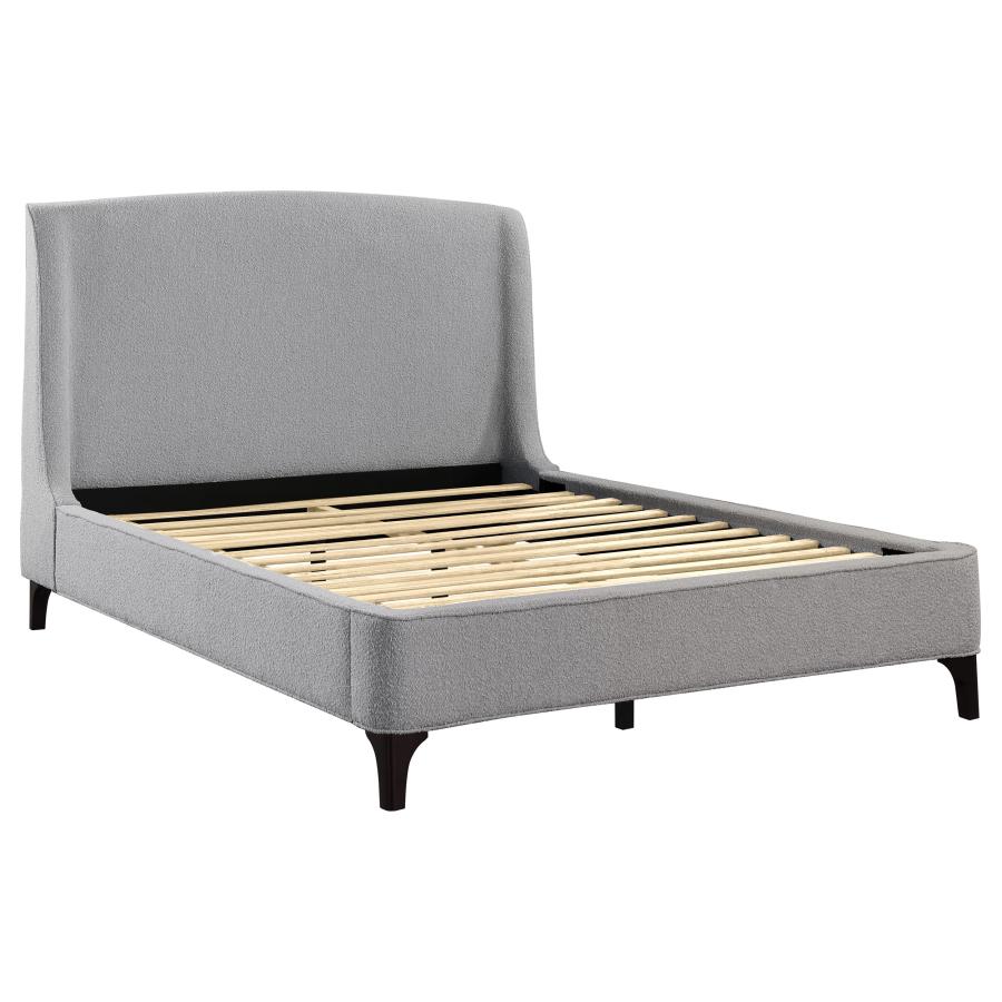 (image for) Mosby Upholstered Eastern King Wingback Bed Grey