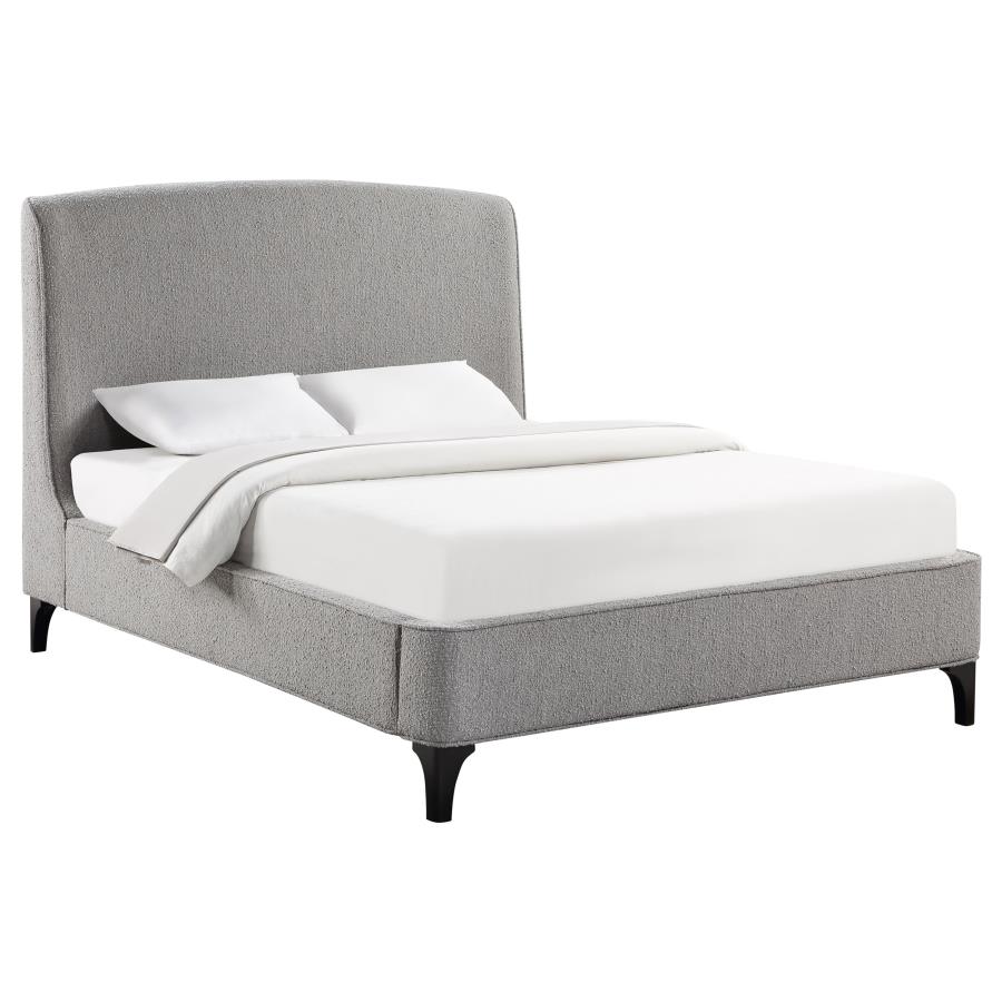 (image for) Mosby Upholstered Eastern King Wingback Bed Grey