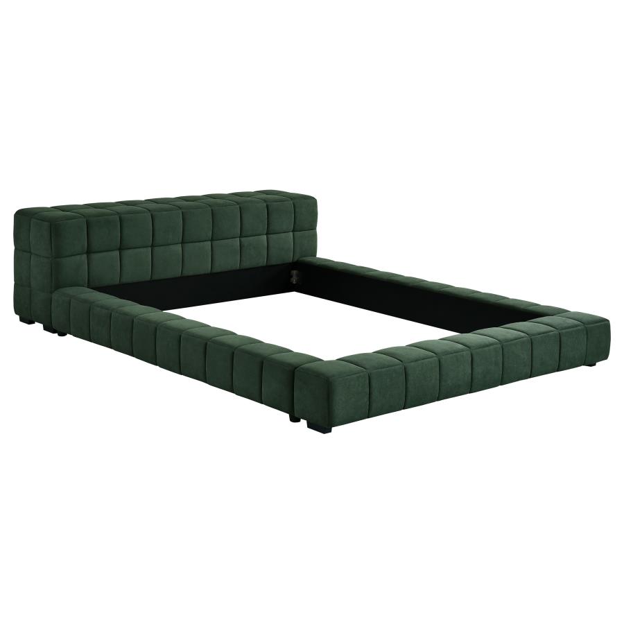 (image for) Trinity Upholstered Full Platform Bed Spruce - Click Image to Close