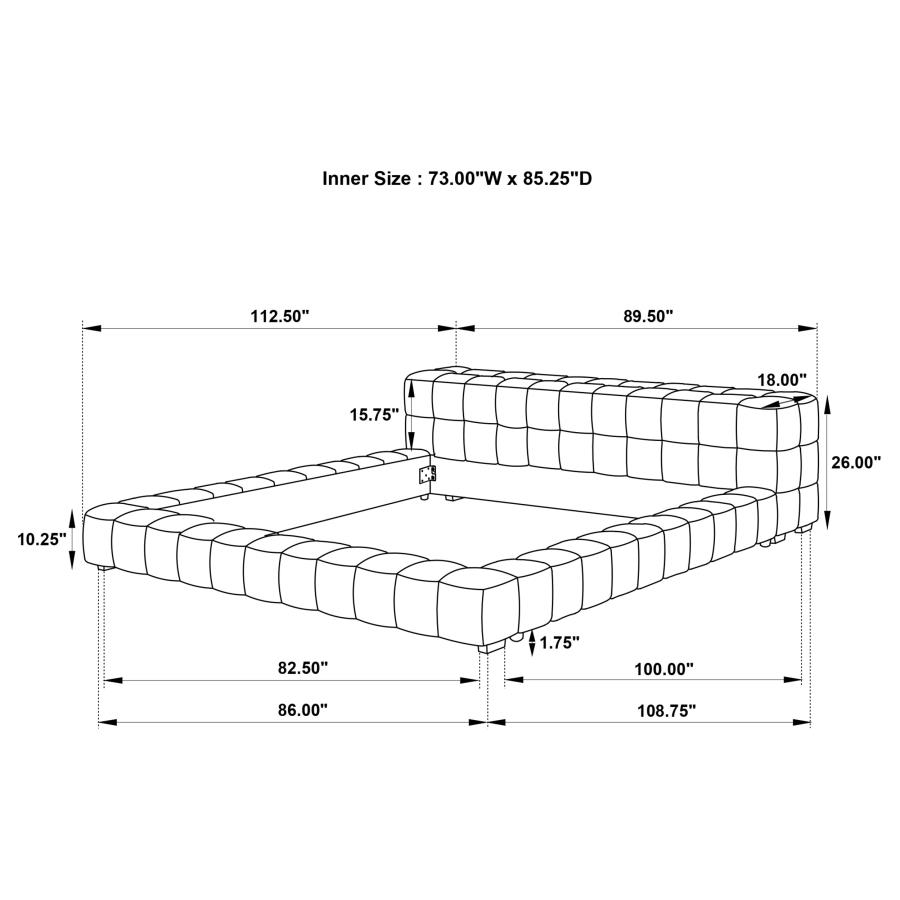 (image for) Trinity Upholstered Cal King Platform Bed Spruce