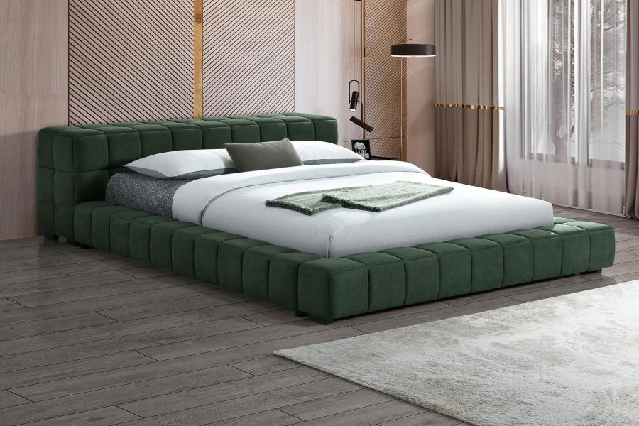 (image for) Trinity Upholstered Queen Platform Bed Spruce