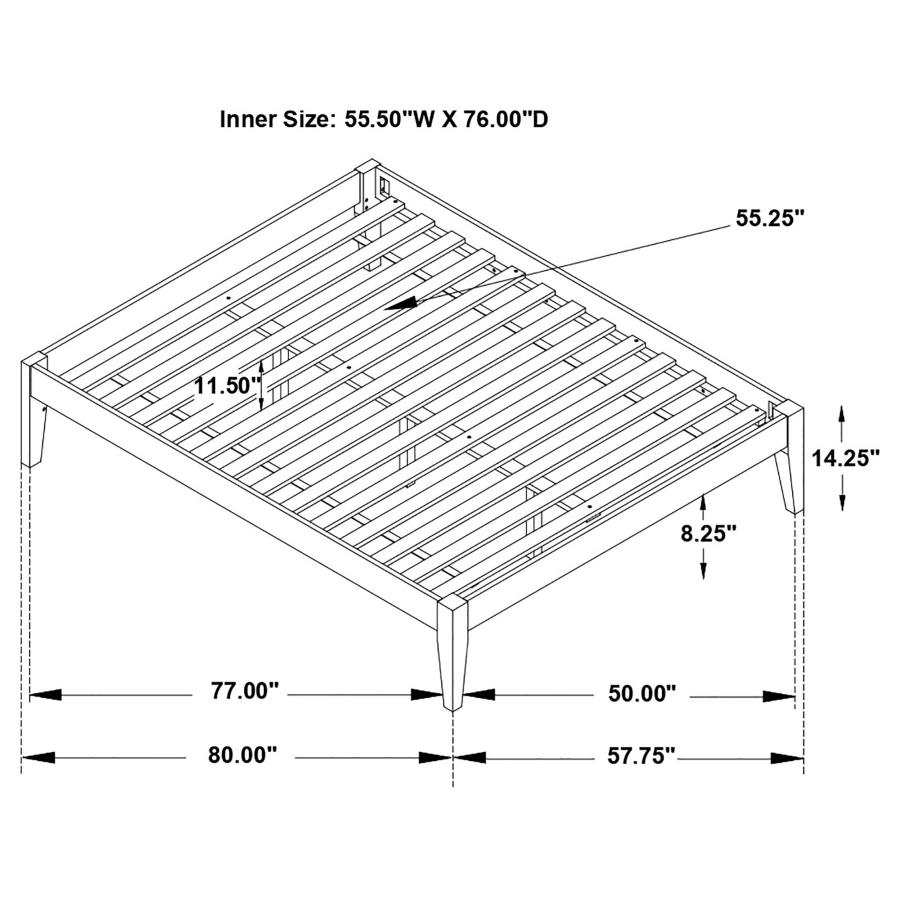 (image for) Hounslow Full Universal Platform Bed White