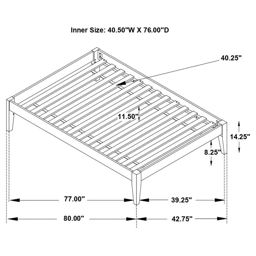 (image for) Hounslow Twin Universal Platform Bed White