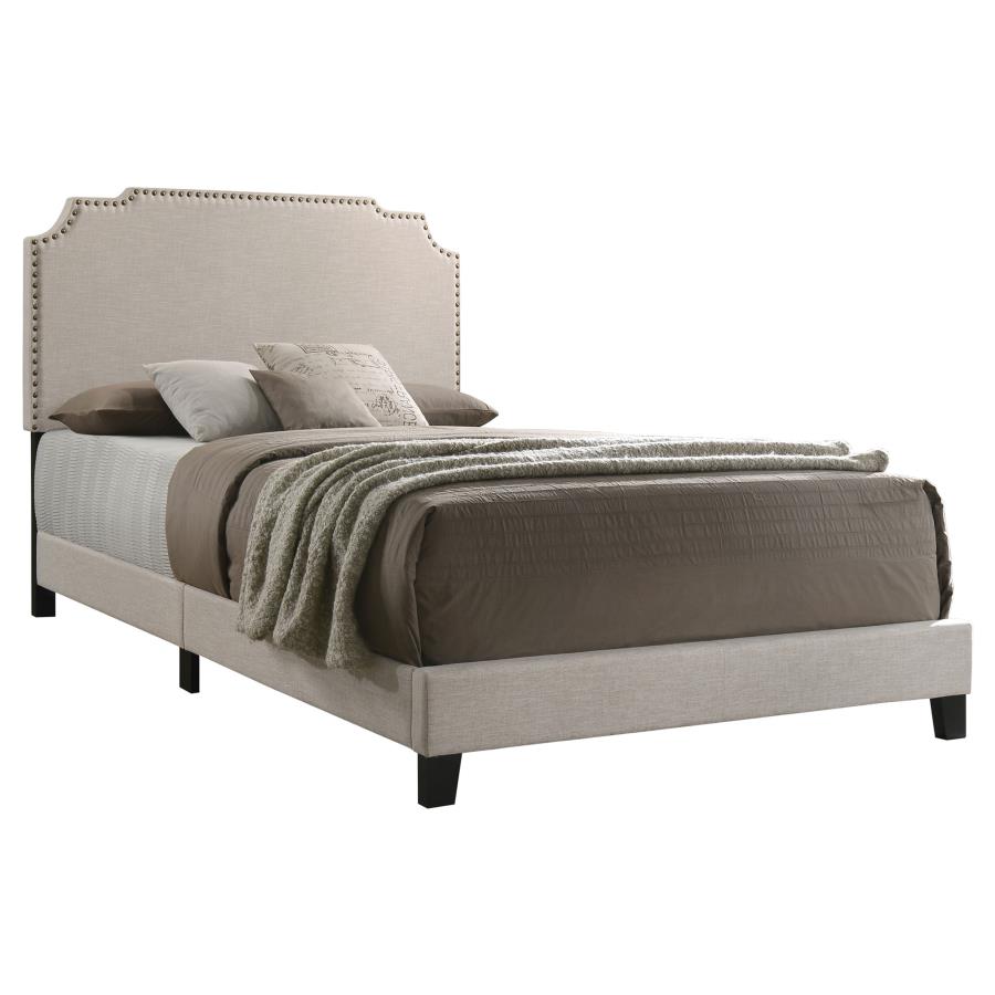 (image for) Tamarac Upholstered Full Panel Bed Beige