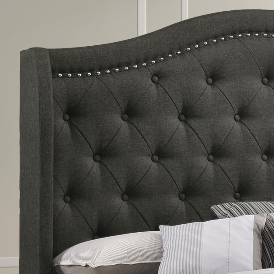 (image for) Sonoma Upholstered Eastern King Wingback Bed Grey