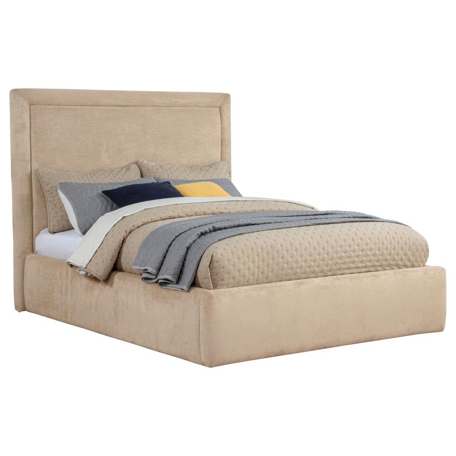 Lawson 54-inch Upholstered Full Platform Bed Light Saddle