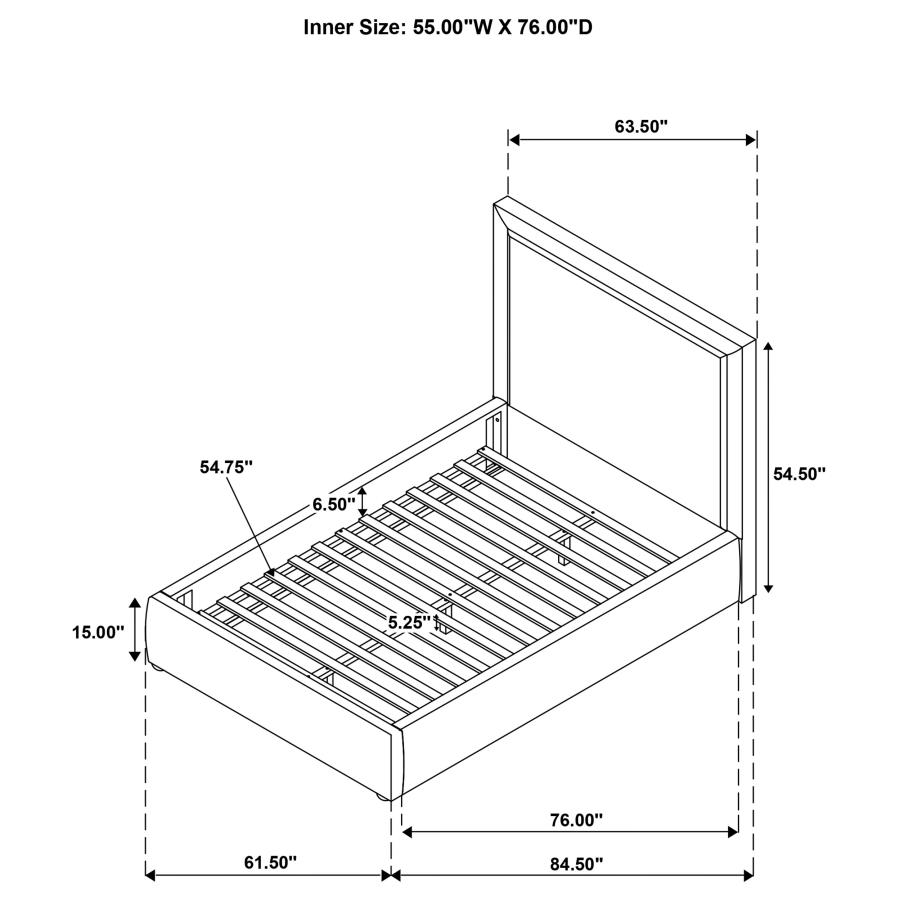Modal Additional Images for Lawson 54-inch Upholstered Full Panel Platform Bed Mushroom