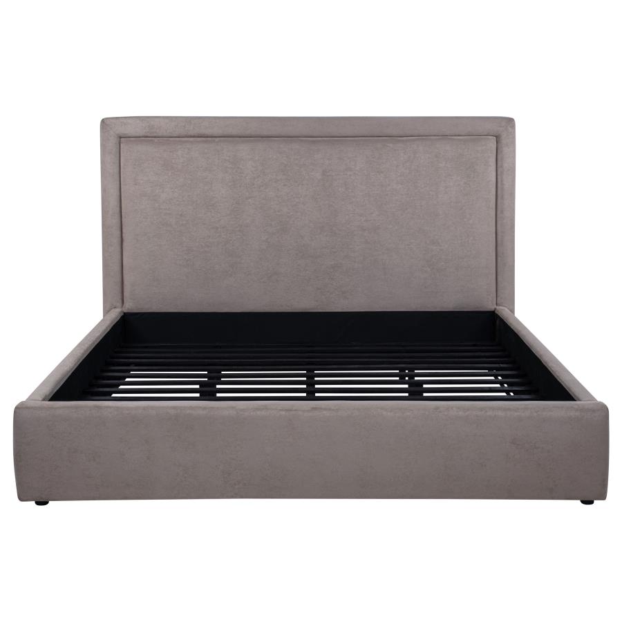 Lawson 54-inch Upholstered Eastern King Platform Bed Mushroom