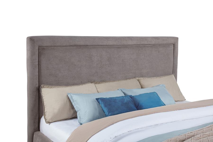 Lawson 54-inch Upholstered Eastern King Platform Bed Mushroom