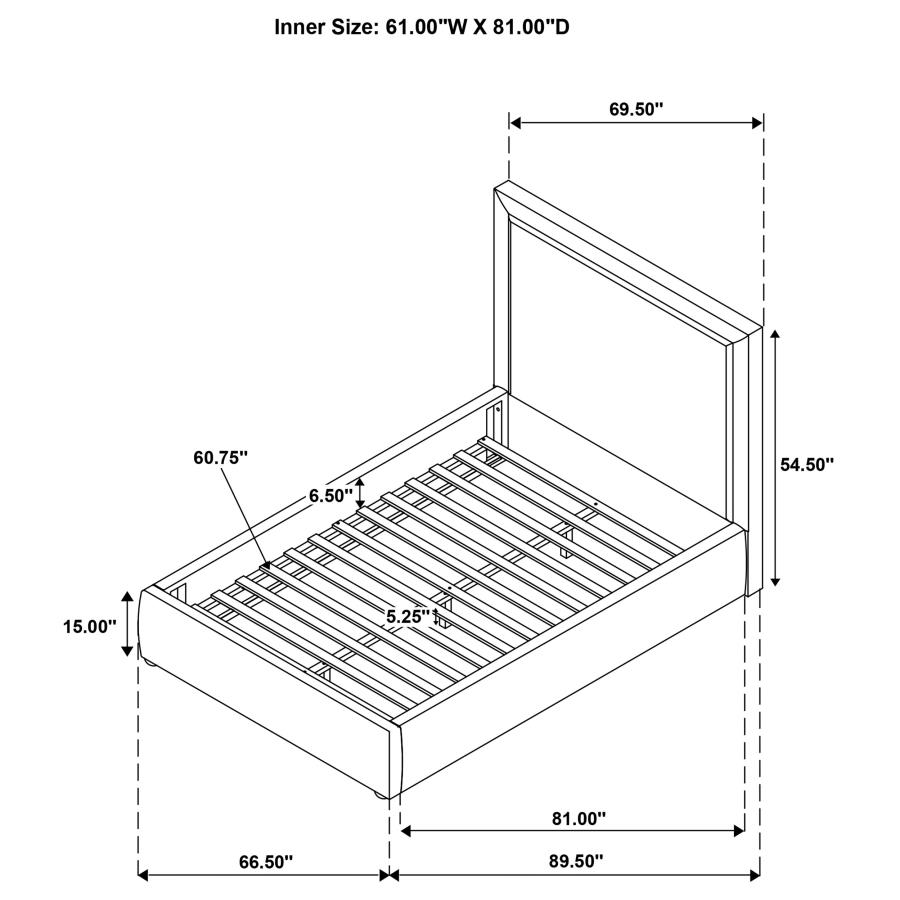 Modal Additional Images for Lawson 54-inch Upholstered Queen Platform Bed Mushroom