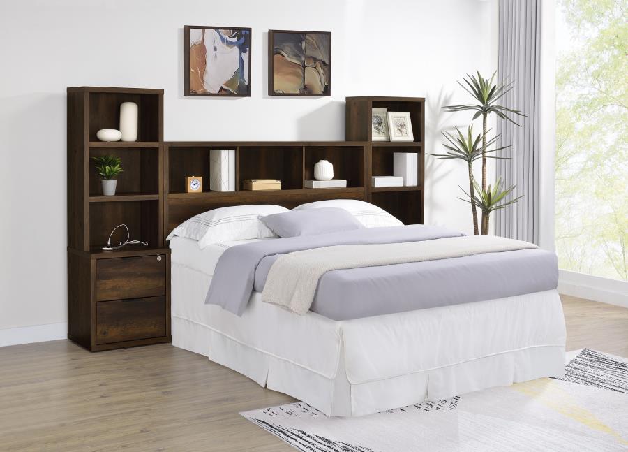 Modal Additional Images for Westpark 49-inch Queen Bookcase Headboard Dark Pine