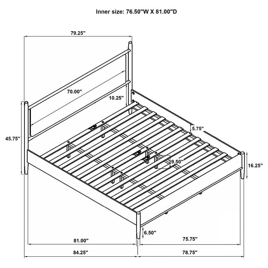 Modal Additional Images for Mason 46-inch Eastern King Panel Platform Bed Light Brown