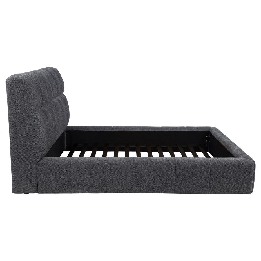 Nollet 48-inch Upholstered Queen Panel Platform Bed Grey