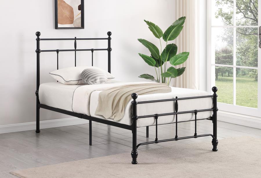 (image for) Novak 48-inch Metal Twin Open Frame Bed Matte Black