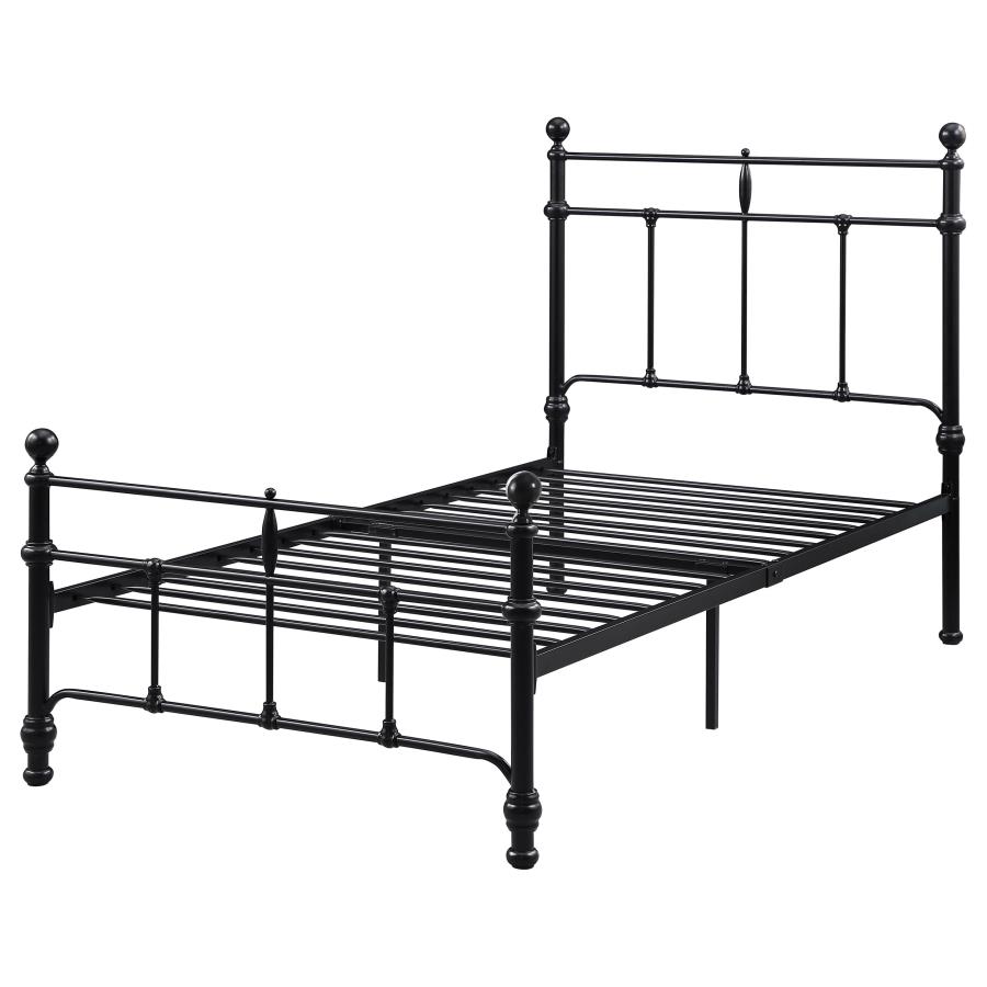 (image for) Novak 48-inch Metal Twin Open Frame Bed Matte Black