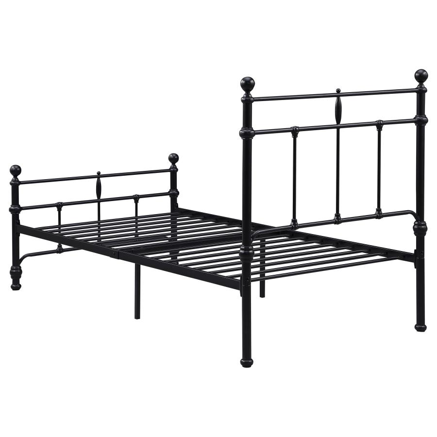 (image for) Novak 48-inch Metal Twin Open Frame Bed Matte Black