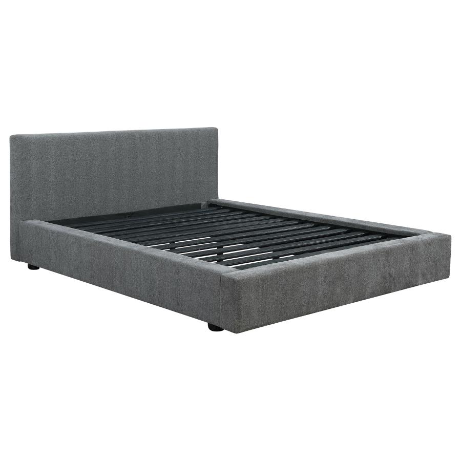 (image for) Gregory Upholstered Full Panel Bed Graphite - Click Image to Close