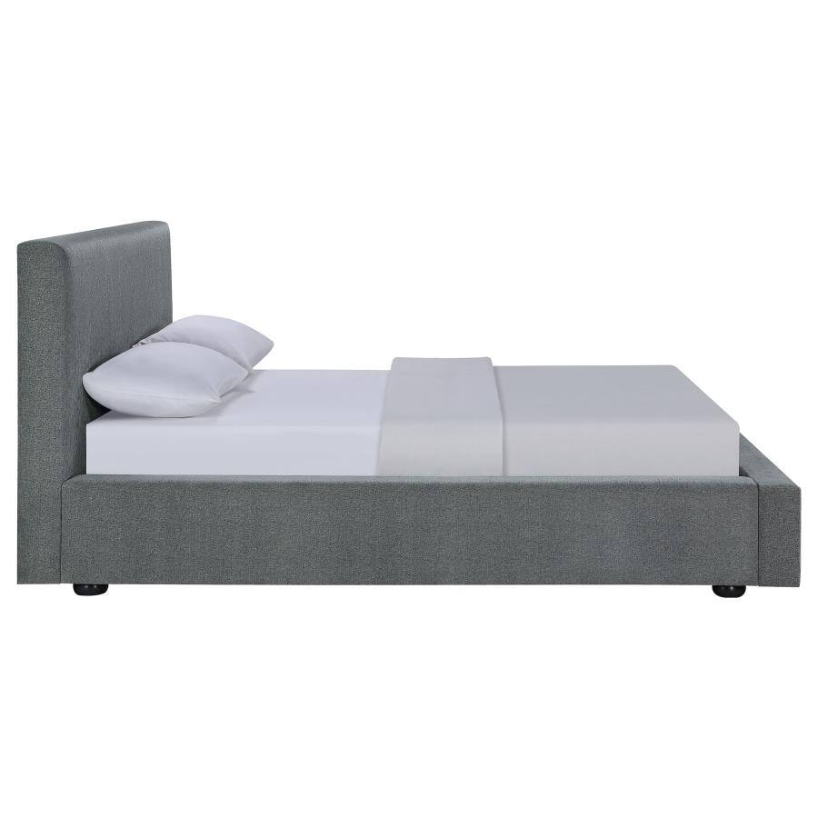 (image for) Gregory Upholstered Full Panel Bed Graphite